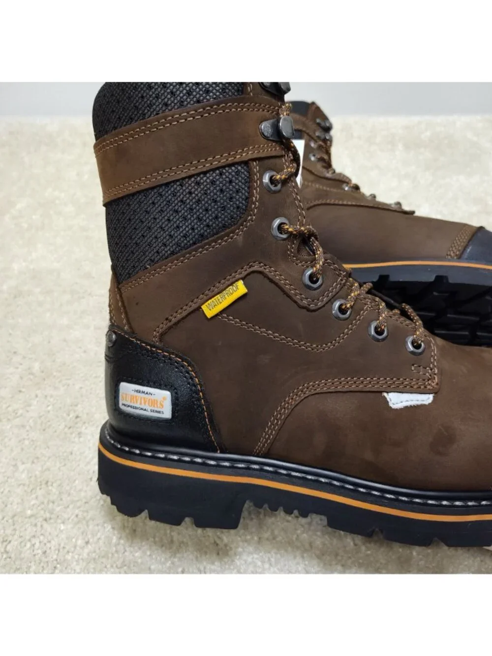 Herman Survivors Dozier Men 8 Steel Toe Work Boot Waterproof Leather ASTM Rated